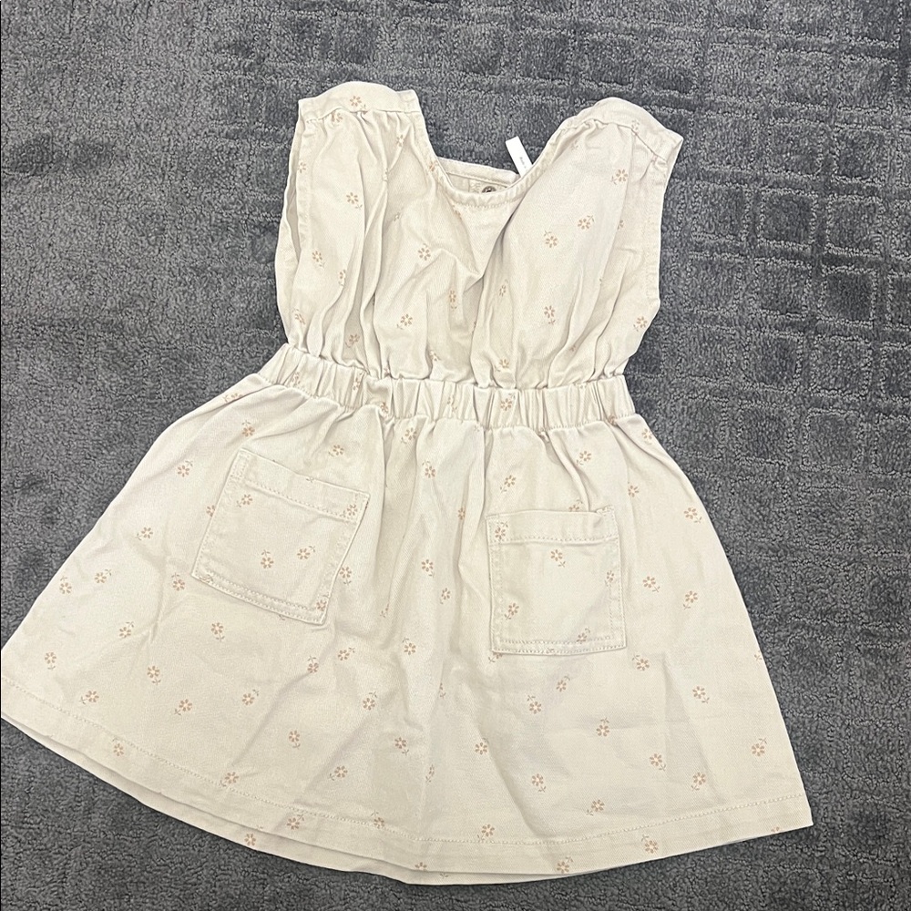 Rylee + Cru Cream Floral Kids Dress